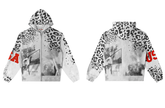 Vale Forever Cheetah Zip Up Hoodie Grey