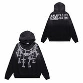 Vale Forever 1997 Chain Cross Vintage Washed Black Hoodie