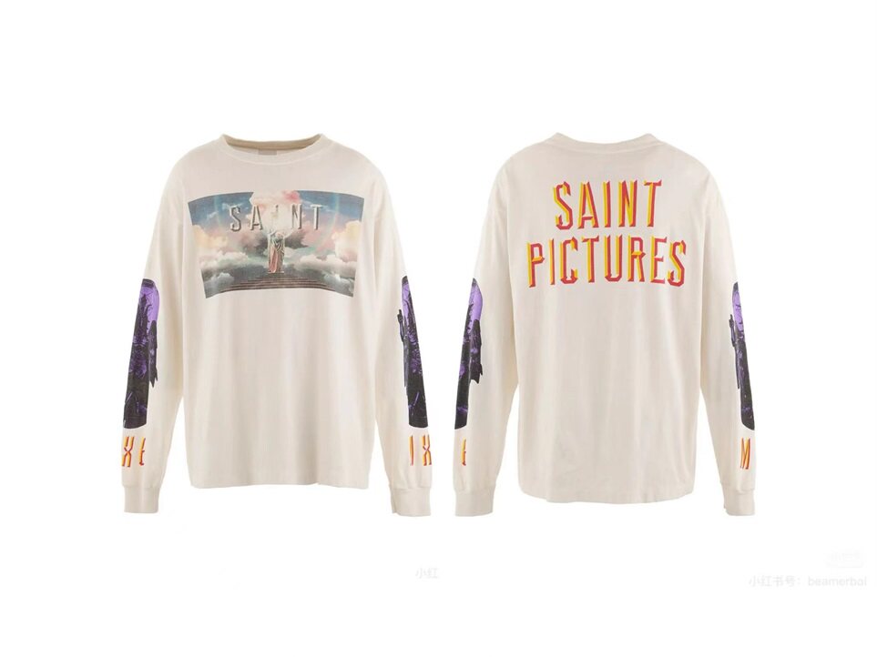 Saint Michael Saint Statue Vintage Graphic Long Sleeve Tee
