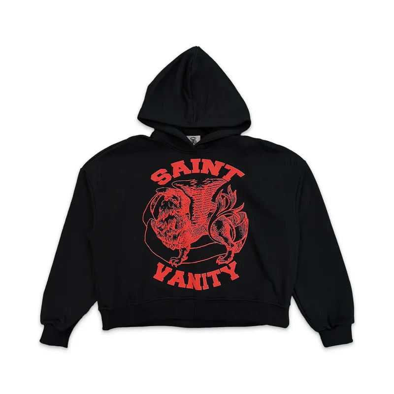 SAINT VANITY RED GRIFFIN HOODIE VINTAGE GRAPHIC PULLOVER