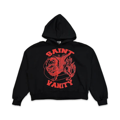 SAINT VANITY RED GRIFFIN HOODIE VINTAGE GRAPHIC PULLOVER
