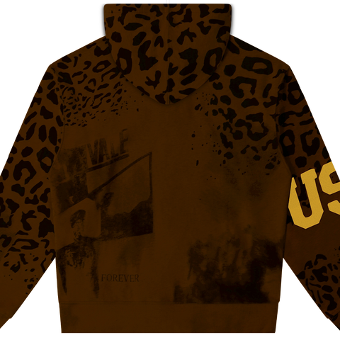 Vale Forever Cheetah Zip Up Hoodie Grey