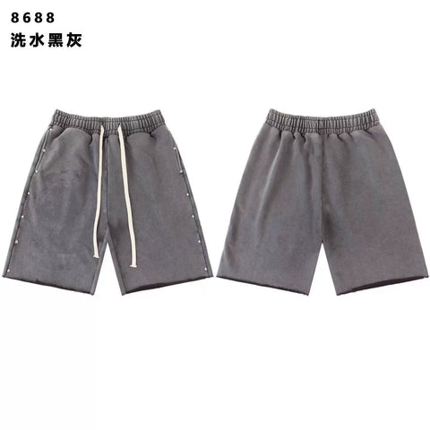 SAINT VANITY Vintage Rhinestone Shorts - Black Grey