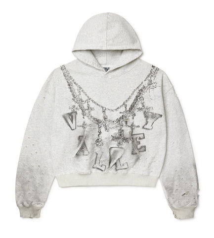 Vale Forever 1997 Chain Cross Vintage Washed Black Hoodie