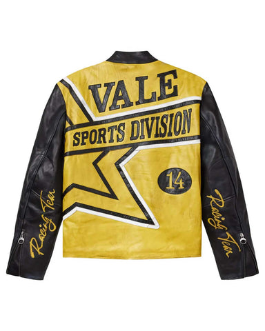 Vale Forever Lotto Motocroxxx Leather Jacket Yellow/Black