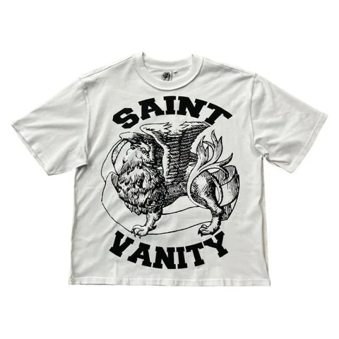 AINT VANITY GRIFFIN SKETCH VINTAGE WASH T‑SHIRT WHITE
