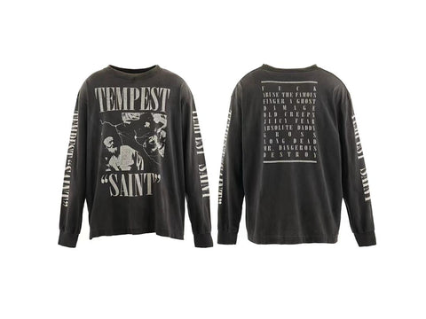 Saint Mx6 Tempest Saint Vintage Washed Black Long Sleeve Tee