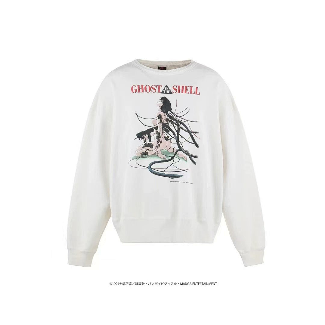 Saint MXXXXXX Ghost In The Shell Anime Vintage Off‑White Crewneck