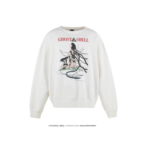 Saint MXXXXXX Ghost In The Shell Anime Vintage Off‑White Crewneck