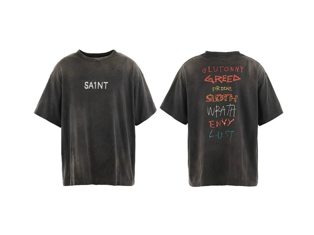 Saint Michael SA1NT Seven Deadly Sins Double‑Sided Vintage Tee