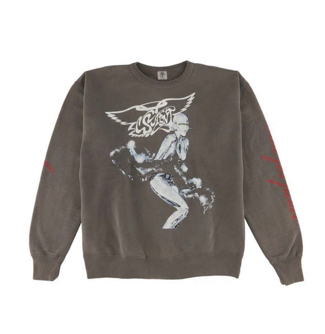 Saint MXXXXXX Winged Logo Cyborg Anime Vintage Crewneck Sweatshirt