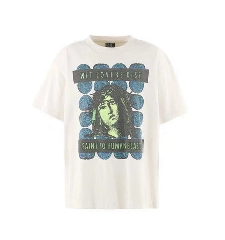 Saint Michael Wet Lovers Kiss Vintage Graphic Tee