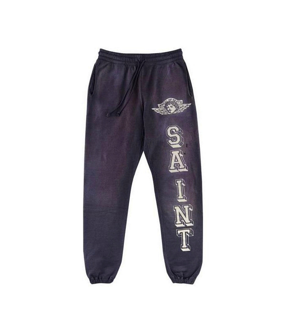 Saint Michael Angel Of Death Vintage Faded Navy Jogger Sweatpants