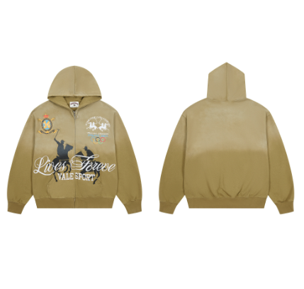 Vale Forever Vanderbilt Zip Up Hoodie Brown